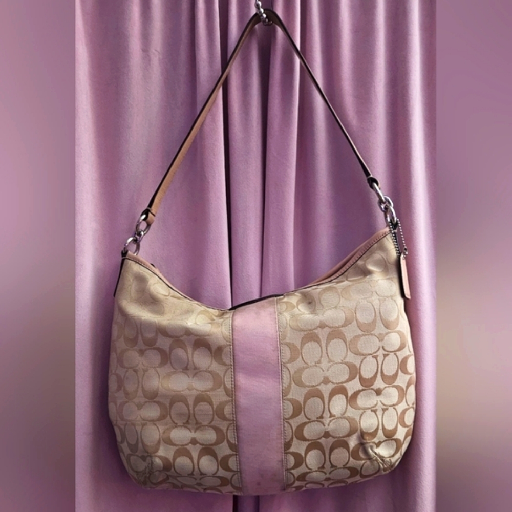 COACH Signature Canvas Shoulder Bag